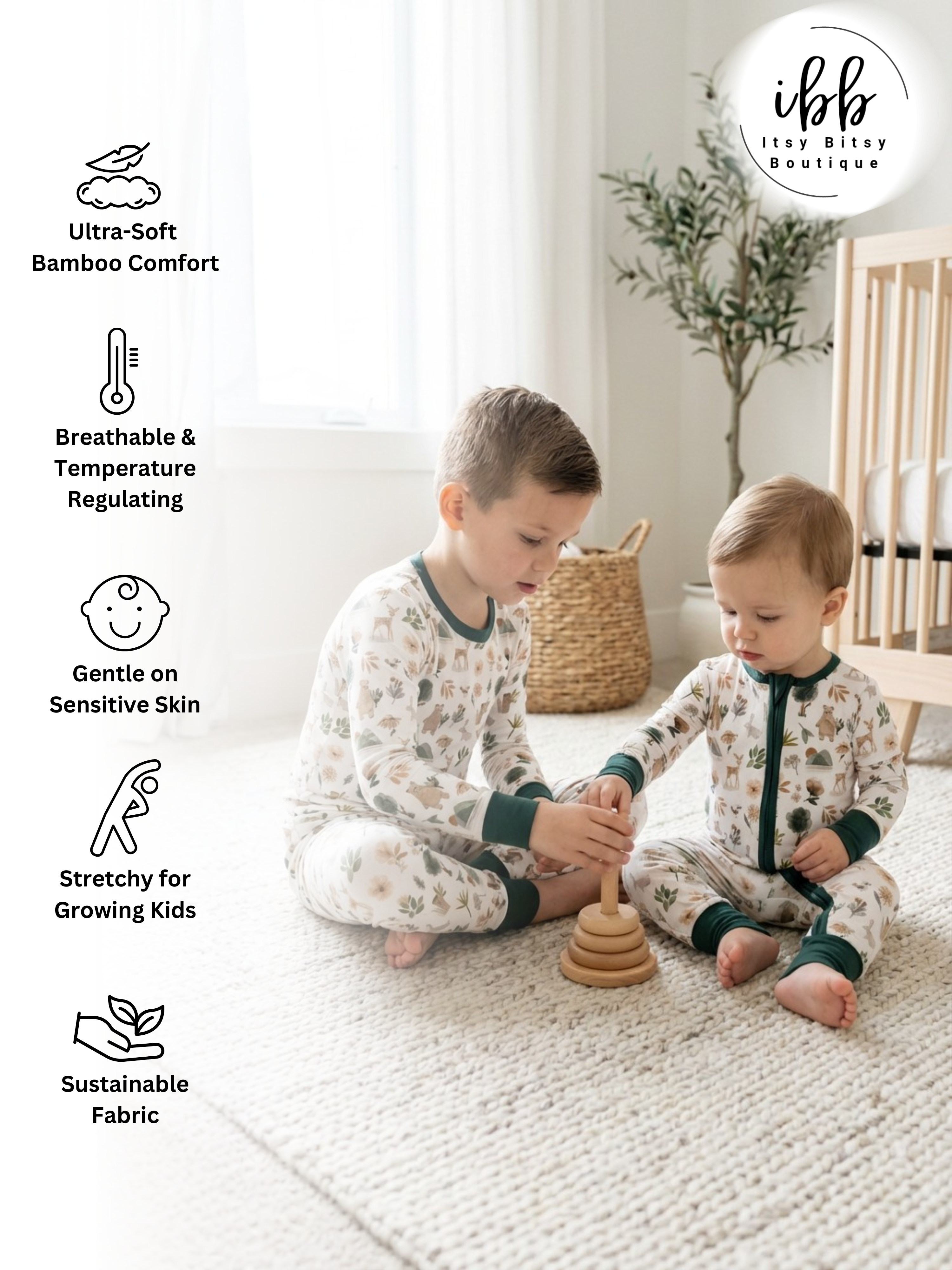 Woodland Forest Green - Two Piece